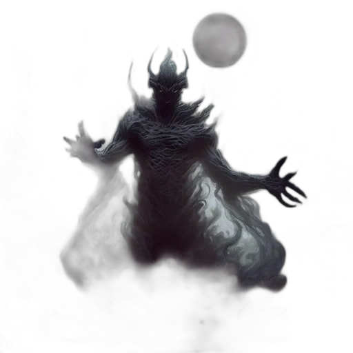 dragon, creature, mask, staff transparent PNG cut-out