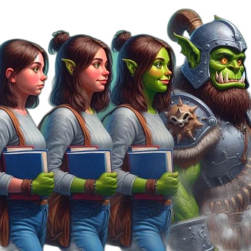 fantasy art, concept art, comic book art, 3d render transparent PNG cut-out