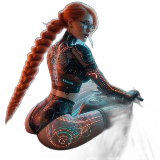 robot, concept art, cyberpunk, fantasy art transparent PNG cut-out