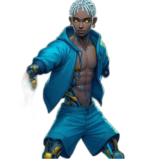 jacket, staff, concept art, fantasy art transparent PNG cut-out