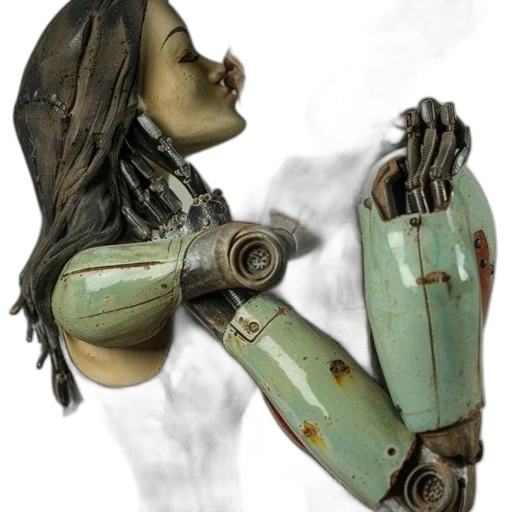 robot, weapon, staff, concept art transparent PNG cut-out
