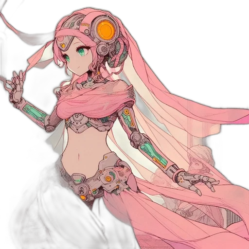 dress, staff, weapon, jewelry transparent PNG cut-out