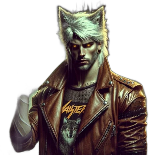 jacket, staff, animal, face transparent PNG cut-out