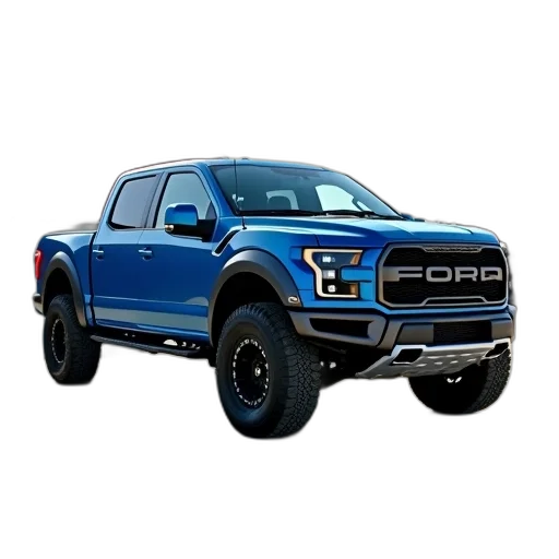 car, photorealistic, blue, pickup transparent PNG cut-out