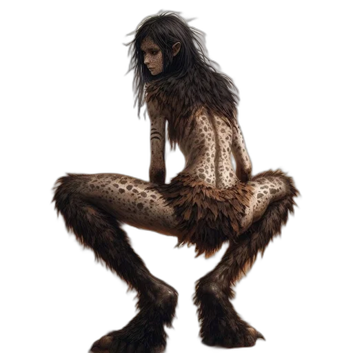 creature, animal, hair, concept art transparent PNG cut-out