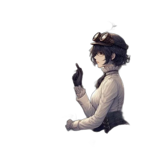 staff, hat, weapon, robot transparent PNG cut-out