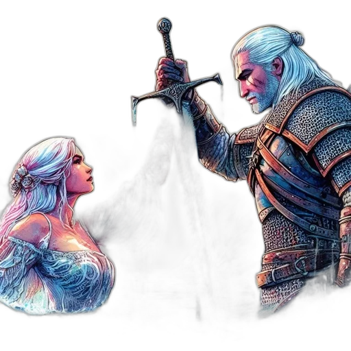 sword, fantasy art, concept art, comic book art transparent PNG cut-out