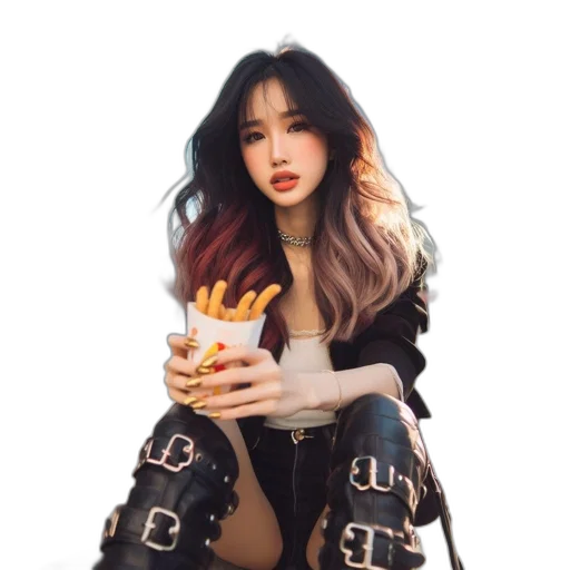 food, dress, creature, photorealistic transparent PNG cut-out