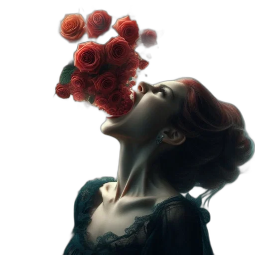 flower, dress, crown, face transparent PNG cut-out