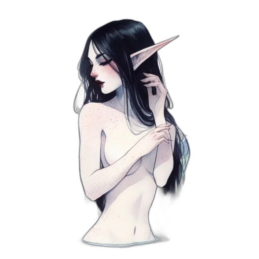 creature, mask, staff, hat transparent PNG cut-out