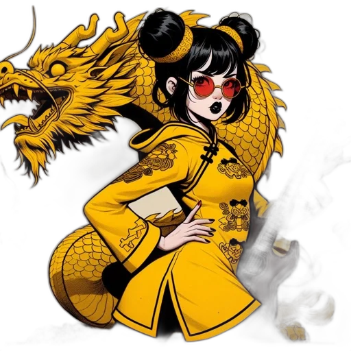dragon, staff, concept art, comic book art transparent PNG cut-out