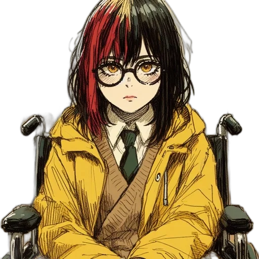 jacket, staff, animal, hair transparent PNG cut-out
