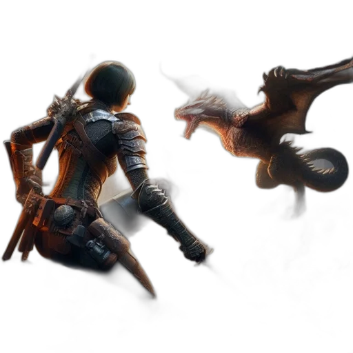 dragon, sword, weapon, concept art transparent PNG cut-out