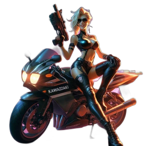 weapon, robot, concept art, cyberpunk transparent PNG cut-out