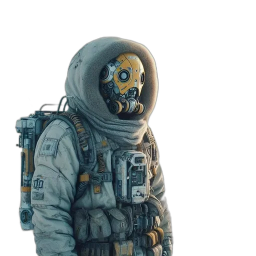 mask, robot, jacket, face transparent PNG cut-out