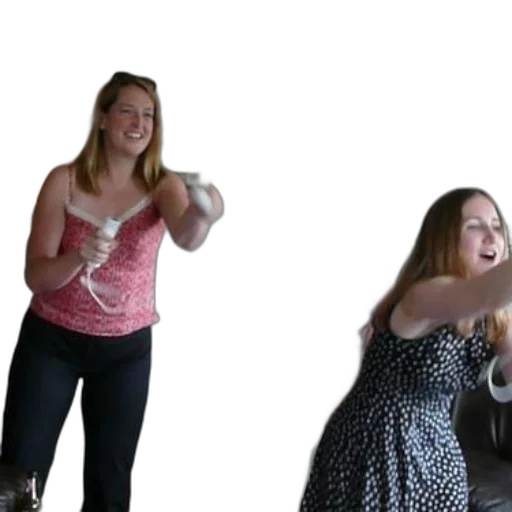 fire, two, women, play transparent PNG cut-out