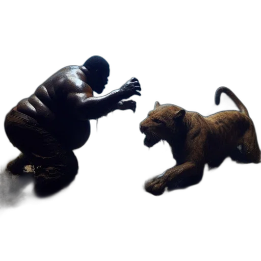 animal, staff, concept art, 3d render transparent PNG cut-out