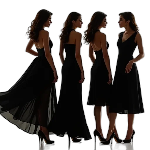dress, photorealistic, concept art, cartoon transparent PNG cut-out