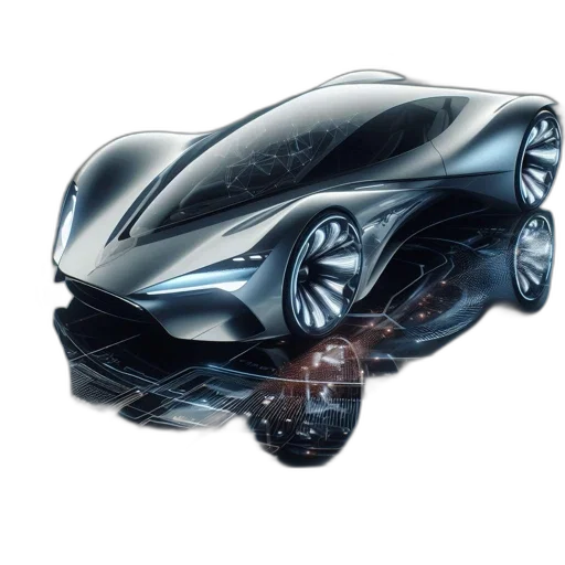 car, robot, concept art, 3d render transparent PNG cut-out