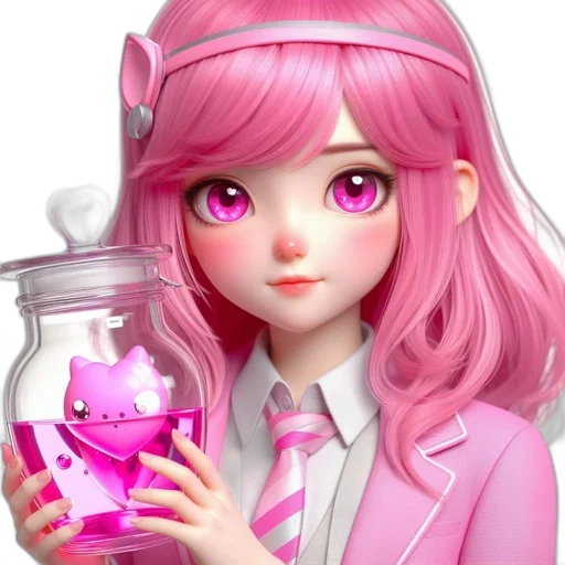 3d render, anime, concept art, photorealistic transparent PNG cut-out