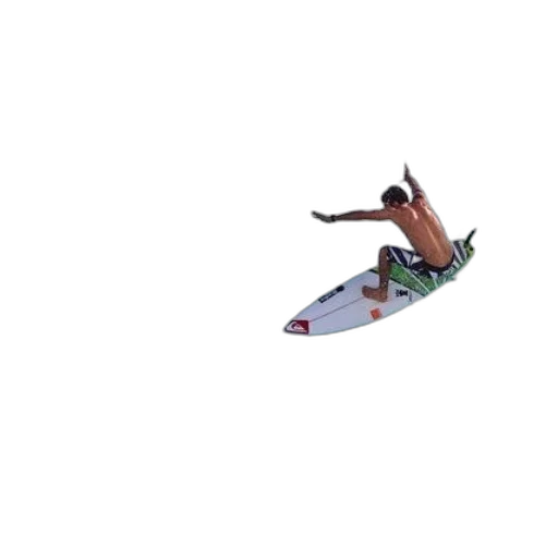 3d render, pixel art, surfer, rides transparent PNG cut-out