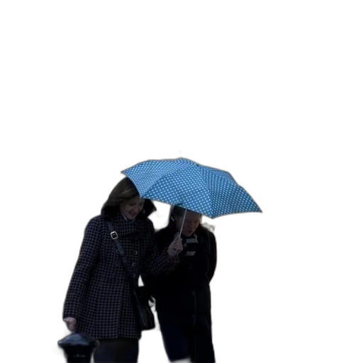 umbrella, jacket, hat, staff transparent PNG cut-out