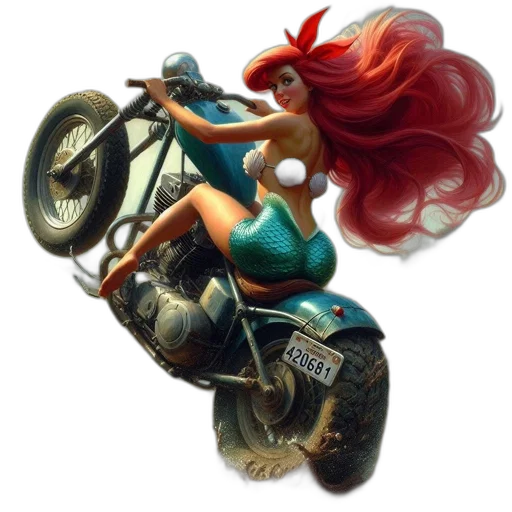 car, hair, concept art, 3d render transparent PNG cut-out