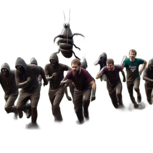creature, mask, staff, robot transparent PNG cut-out