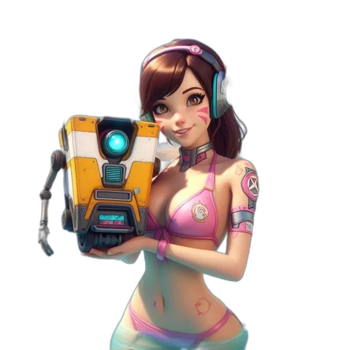 robot, weapon, staff, face transparent PNG cut-out