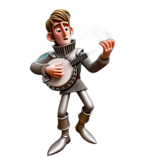 staff, robot, jacket, 3d render transparent PNG cut-out