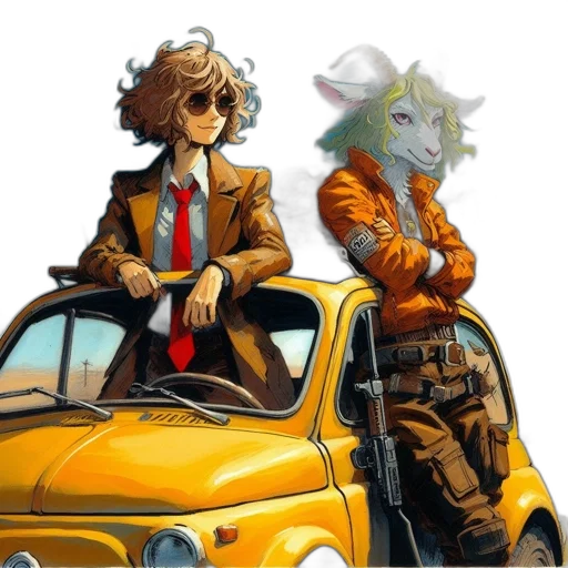 car, mask, jacket, robot transparent PNG cut-out