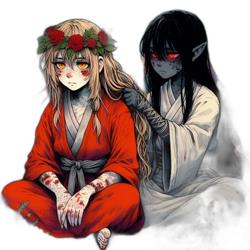 mask, anime, fantasy art, concept art transparent PNG cut-out