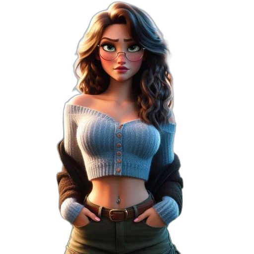 jacket, dress, jewelry, staff transparent PNG cut-out