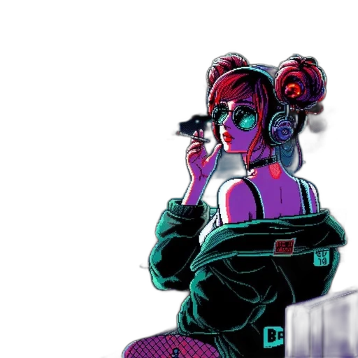 robot, weapon, jacket, cyberpunk transparent PNG cut-out