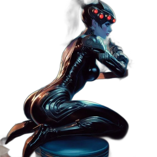 robot, creature, concept art, cyberpunk transparent PNG cut-out