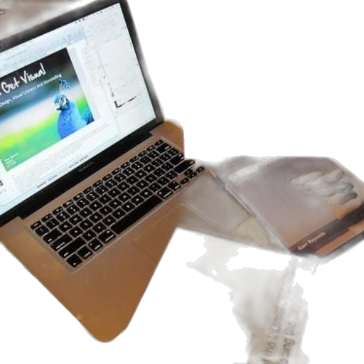umbrella, underwater, laptop, presentation transparent PNG cut-out