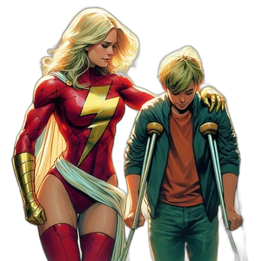 comic book art, concept art, woman, red transparent PNG cut-out