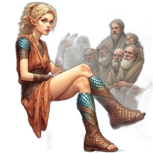 dress, shoes, fantasy art, concept art transparent PNG cut-out