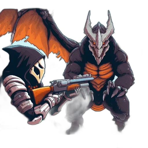 dragon, sword, weapon, staff transparent PNG cut-out