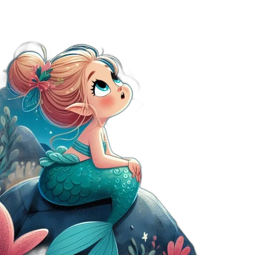 concept art, watercolor, fantasy art, underwater transparent PNG cut-out