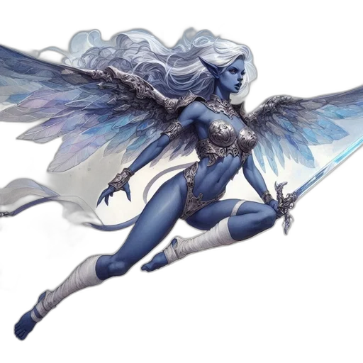 concept art, fantasy art, comic book art, watercolor transparent PNG cut-out
