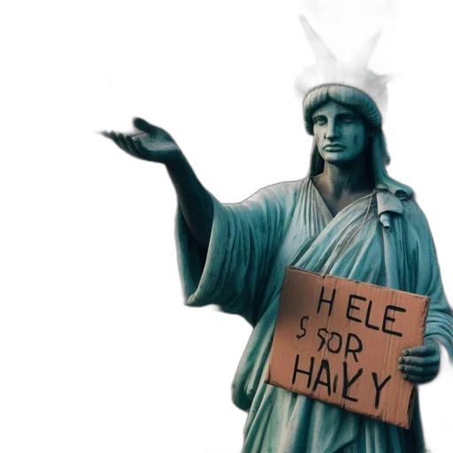 hat, hair, statue, liberty transparent PNG cut-out