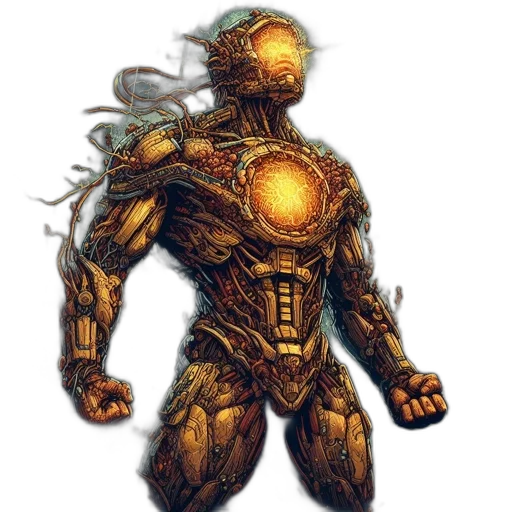 robot, concept art, comic book art, fantasy art transparent PNG cut-out
