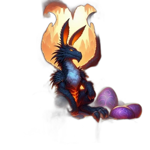 dragon, staff, creature, animal transparent PNG cut-out