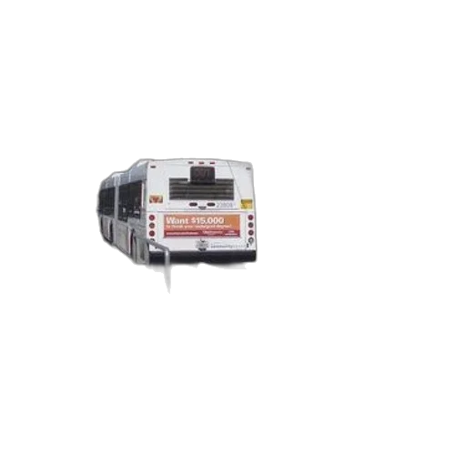 robot, 3d render, bus, parked transparent PNG cut-out