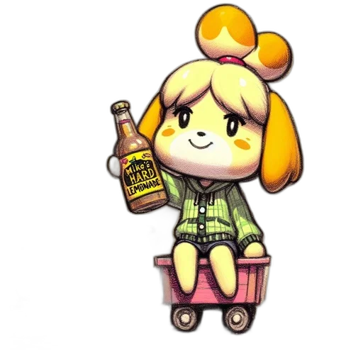 bottle, staff, animal, jacket transparent PNG cut-out