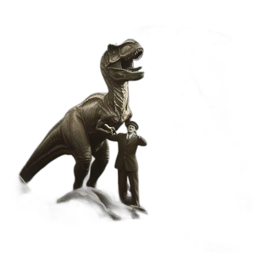 dragon, animal, creature, staff transparent PNG cut-out