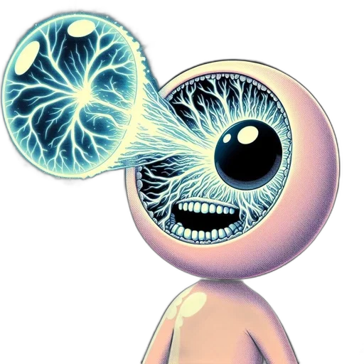 creature, robot, mask, staff transparent PNG cut-out
