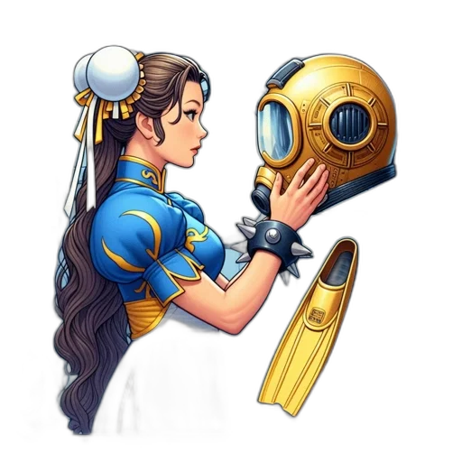 robot, staff, weapon, mask transparent PNG cut-out