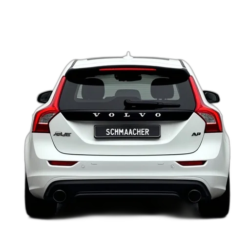 car, 3d render, white, volvo transparent PNG cut-out